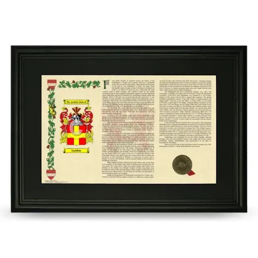 Lyndon Deluxe Armorial Landscape Framed- Black
