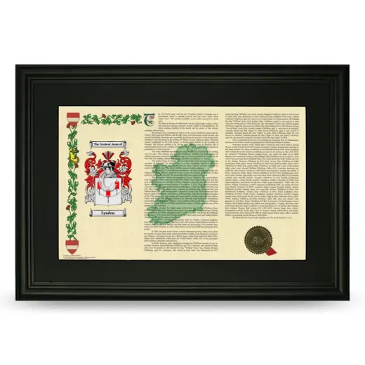 Lyndon Deluxe Armorial Landscape Framed- Black