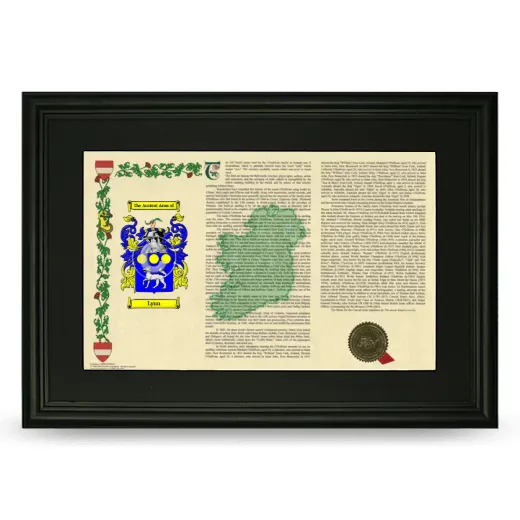 Lynn Deluxe Armorial Landscape Framed- Black