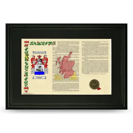Lythgow Deluxe Armorial Landscape Framed- Black