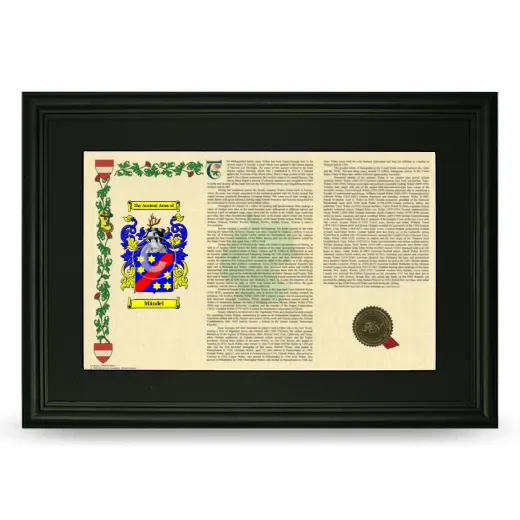 Mändel Deluxe Armorial Landscape Framed- Black