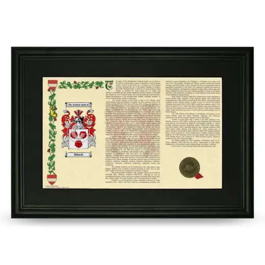 Münch Deluxe Armorial Landscape Framed- Black