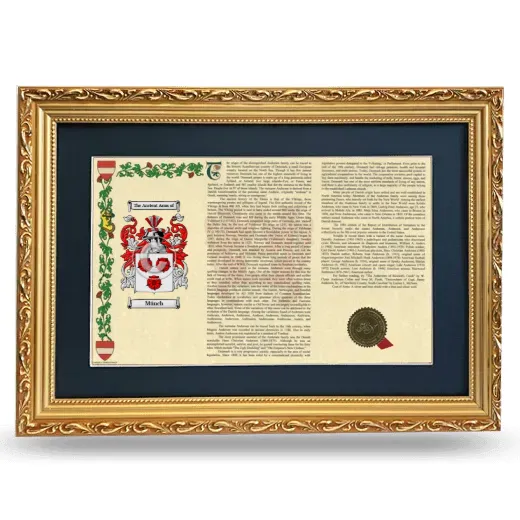 Münch Deluxe Armorial Landscape Framed - Gold