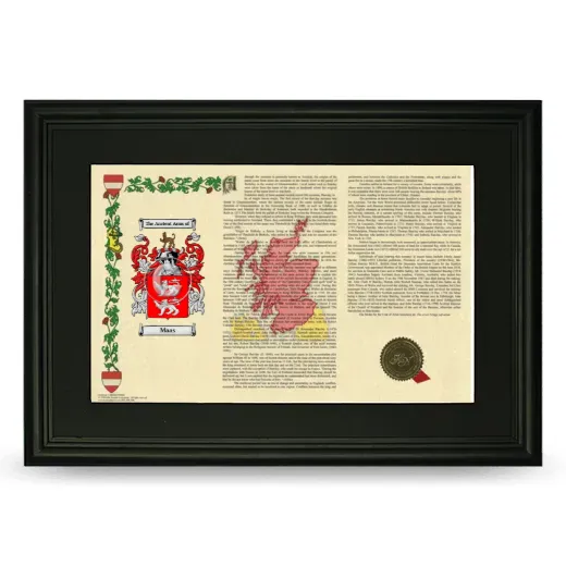Maas Deluxe Armorial Landscape Framed- Black