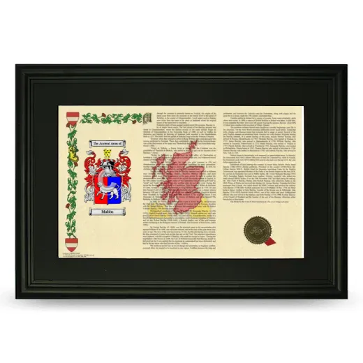 Mabbs Deluxe Armorial Landscape Framed- Black
