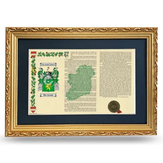 Mac mannie Deluxe Armorial Landscape Framed - Gold