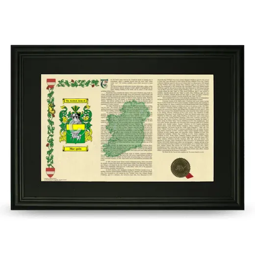 Mac quin Deluxe Armorial Landscape Framed- Black