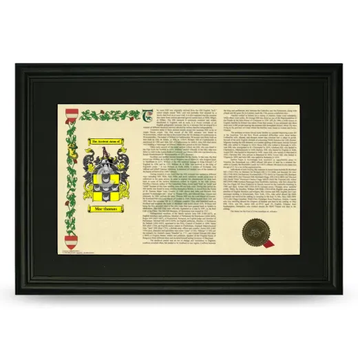Mac thomas Deluxe Armorial Landscape Framed- Black