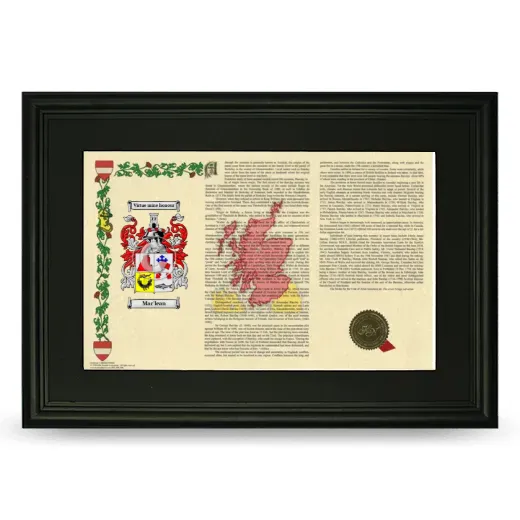 Mac'lean Deluxe Armorial Landscape Framed- Black