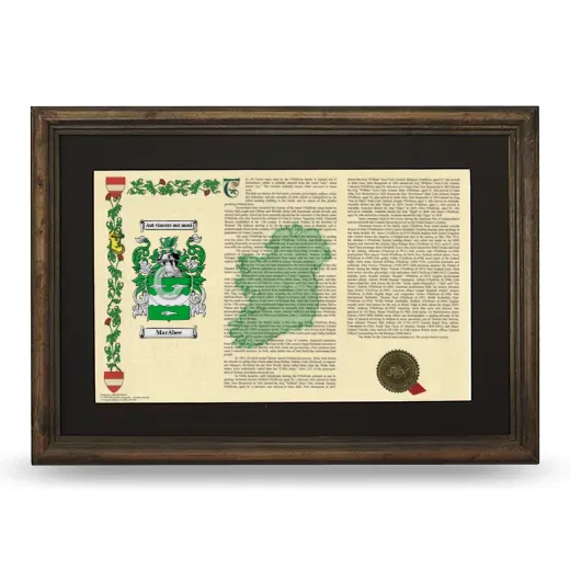 MacAbee Deluxe Armorial Landscape Framed - Brown
