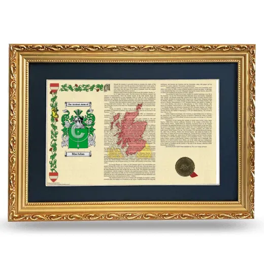 MacAdon Deluxe Armorial Landscape Framed - Gold