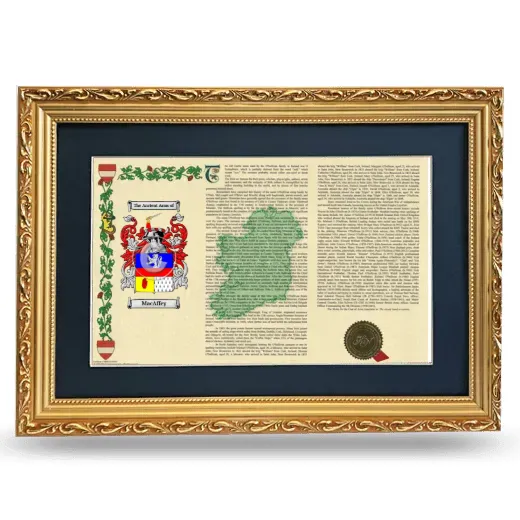 MacAffey Deluxe Armorial Landscape Framed - Gold