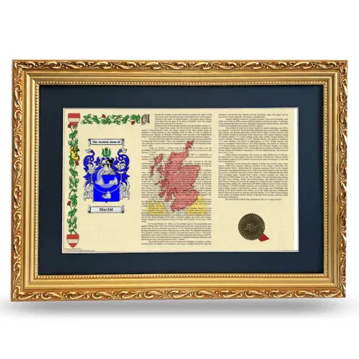 MacAid Deluxe Armorial Landscape Framed - Gold