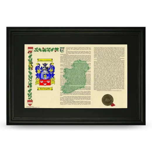 MacClaughlin Deluxe Armorial Landscape Framed- Black