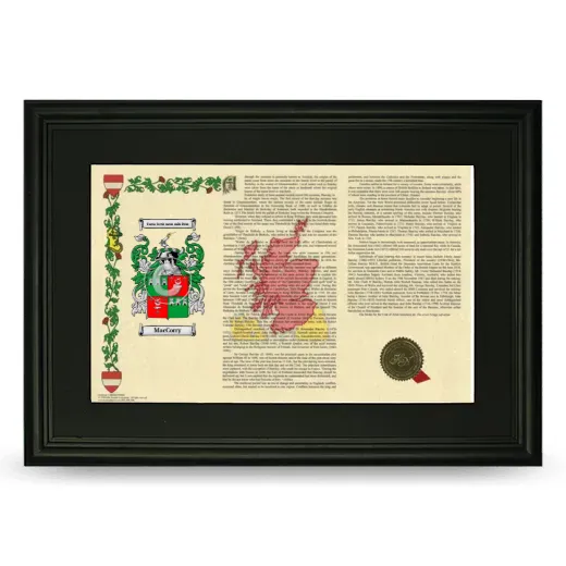 MacCorry Deluxe Armorial Landscape Framed- Black