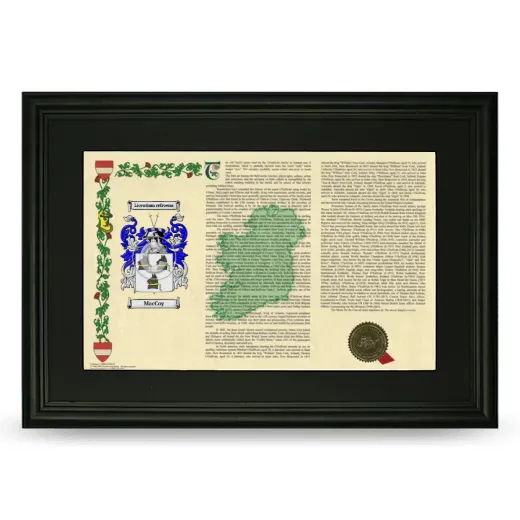 MacCoy Deluxe Armorial Landscape Framed- Black