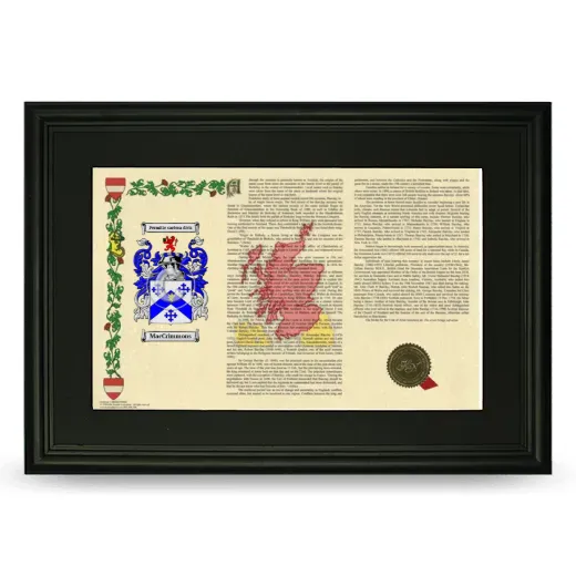 MacCrimmons Deluxe Armorial Landscape Framed- Black