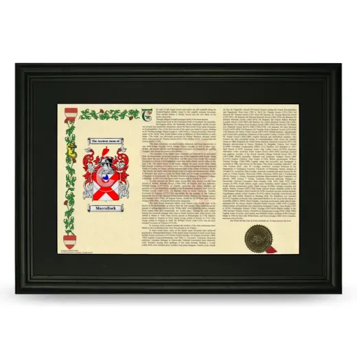 Maccullock Deluxe Armorial Landscape Framed- Black
