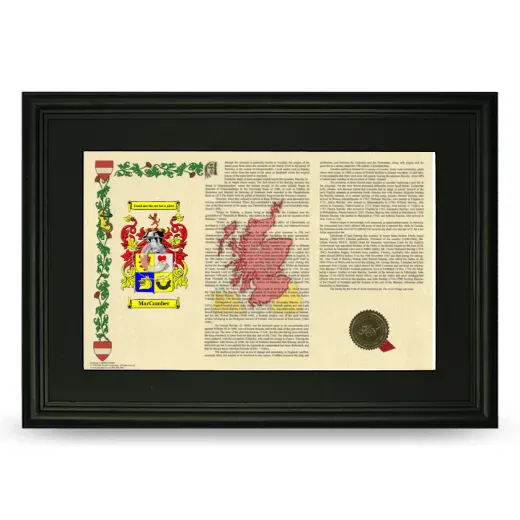 MacCumber Deluxe Armorial Landscape Framed- Black