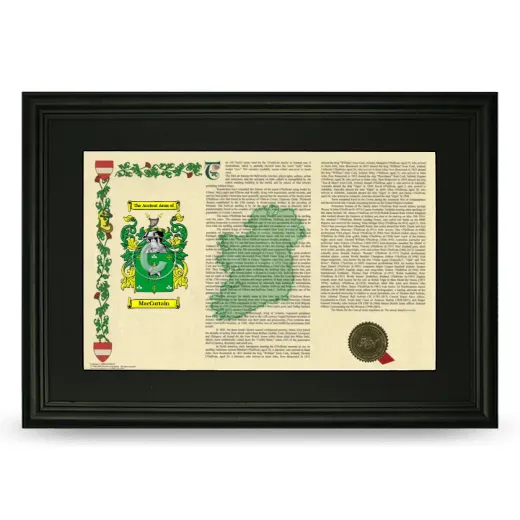MacCurtain Deluxe Armorial Landscape Framed- Black