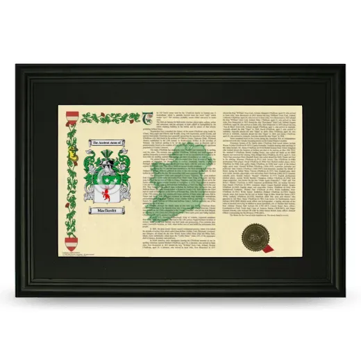 MacDavitt Deluxe Armorial Landscape Framed- Black