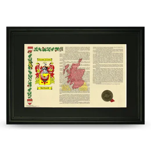 MacDoneill Deluxe Armorial Landscape Framed- Black