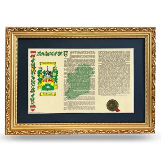 MacDonogh Deluxe Armorial Landscape Framed - Gold