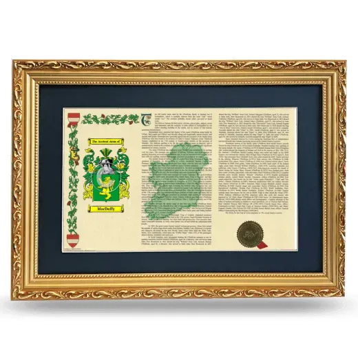 MacDuffy Deluxe Armorial Landscape Framed - Gold