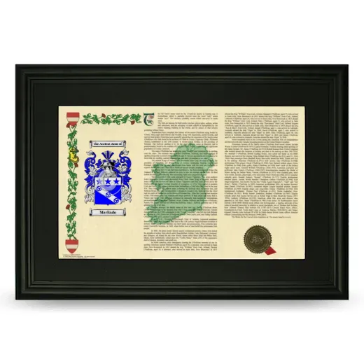 MacEndo Deluxe Armorial Landscape Framed- Black