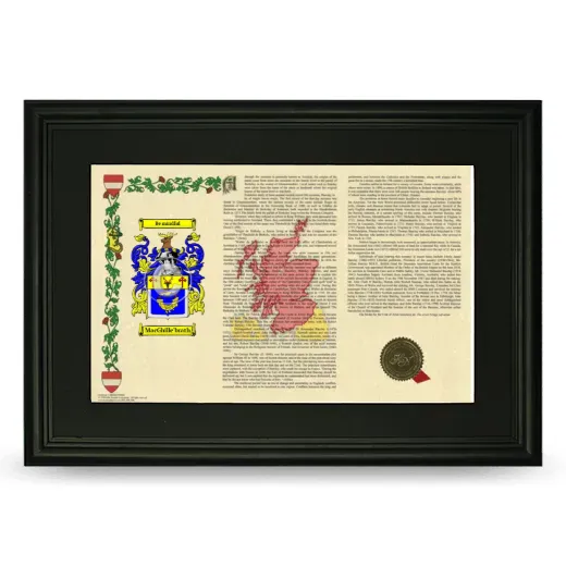 MacGhille'brath Deluxe Armorial Landscape Framed- Black