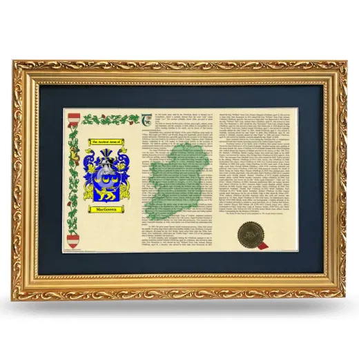 MacGovern Deluxe Armorial Landscape Framed - Gold