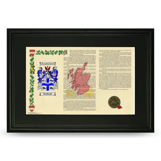 MacHardie Deluxe Armorial Landscape Framed- Black
