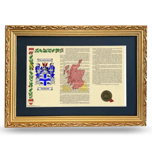 MacHardie Deluxe Armorial Landscape Framed - Gold