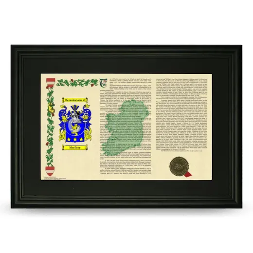 MacIlroy Deluxe Armorial Landscape Framed- Black