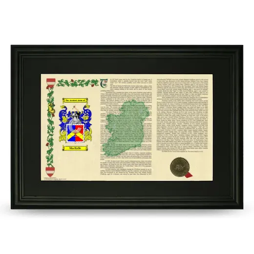 MacKalle Deluxe Armorial Landscape Framed- Black