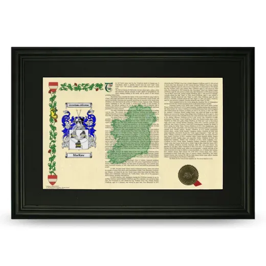 MacKaw Deluxe Armorial Landscape Framed- Black