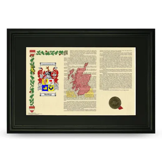 MacKegg Deluxe Armorial Landscape Framed- Black
