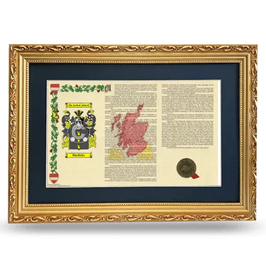 MacKeler Deluxe Armorial Landscape Framed - Gold