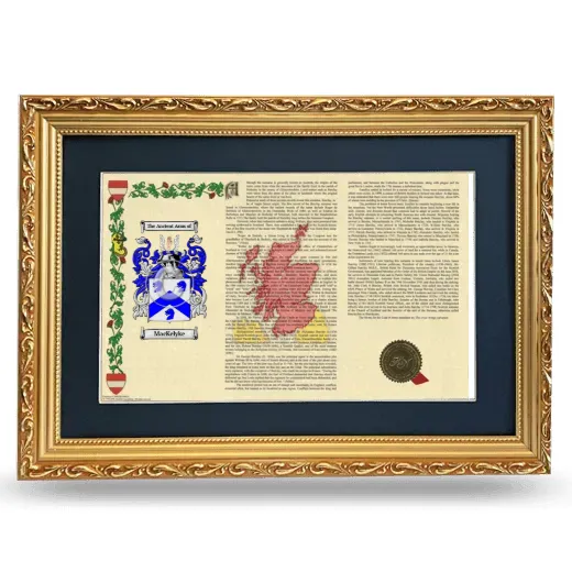MacKelyke Deluxe Armorial Landscape Framed - Gold