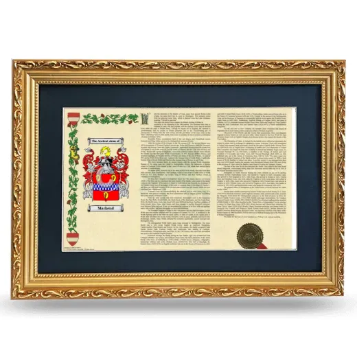 MacKend Deluxe Armorial Landscape Framed - Gold