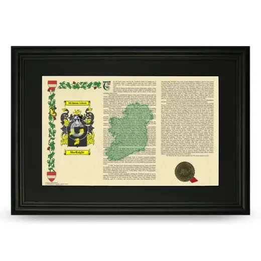 MacKnight Deluxe Armorial Landscape Framed- Black
