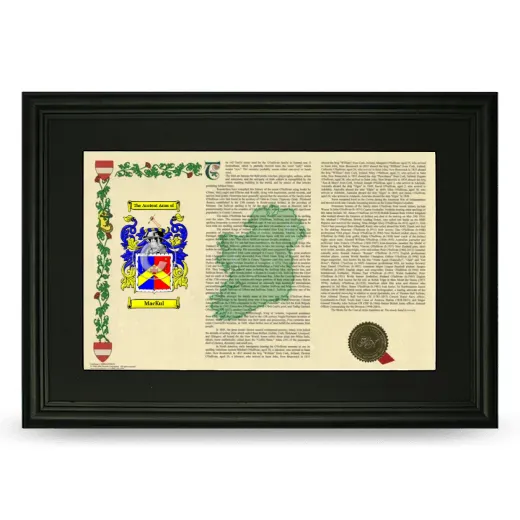 MacKul Deluxe Armorial Landscape Framed- Black