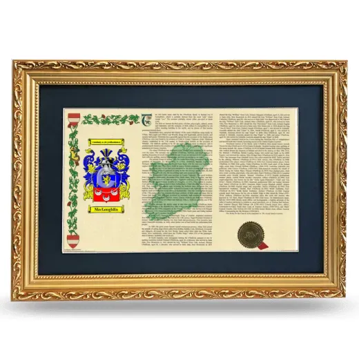 MacLoughlin Deluxe Armorial Landscape Framed - Gold
