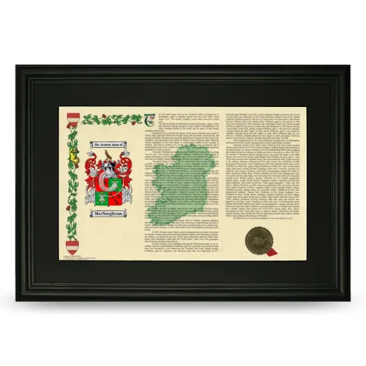 MacNaughtons Deluxe Armorial Landscape Framed- Black