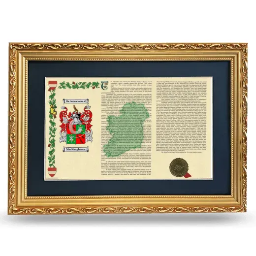 MacNaughtons Deluxe Armorial Landscape Framed - Gold