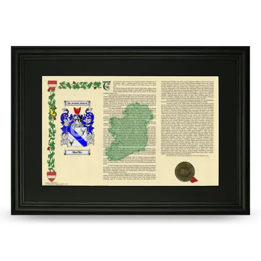 Macnie Deluxe Armorial Landscape Framed- Black