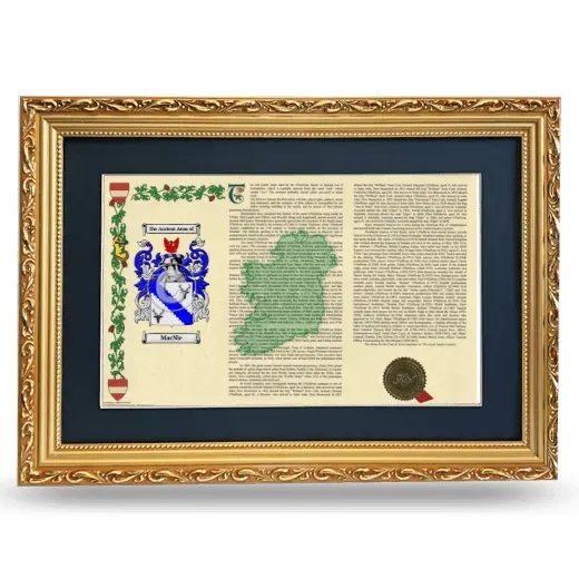 Macnie Deluxe Armorial Landscape Framed - Gold