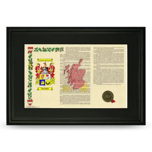 MacOmbe Deluxe Armorial Landscape Framed- Black