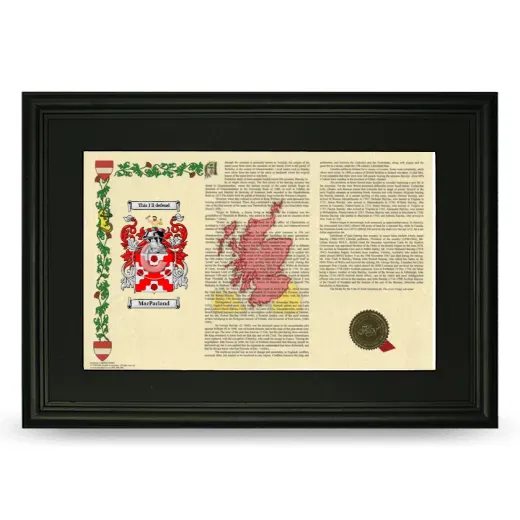 MacParland Deluxe Armorial Landscape Framed- Black