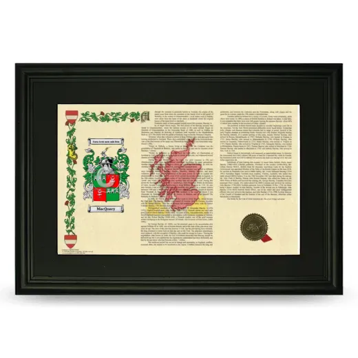 MacQuary Deluxe Armorial Landscape Framed- Black